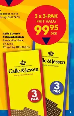 BorderShop Galle & Jessen Pålægschokolade tilbud