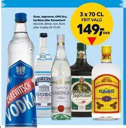BorderShop Ouzo, Jagtraum, GMG Dry, Caribica eller Zarewitsch tilbud