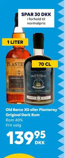 BorderShop Old Barco XO eller Planteray Original Dark Rum tilbud