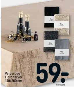 REMA 1000 Velourdug Flere farver 140x300 cm tilbud