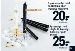 REMA 1000 2-pak kronelys med nedtælling eller kronelys med tryk tilbud