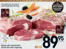 REMA 1000 Ribeye eller højrebsfilet Dansk kalv eller ungkvæg tilbud