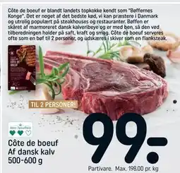 REMA 1000 Côte de boeuf Af dansk kalv 500-600 g tilbud