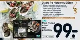 REMA 1000 Store franske østers Med østerskniv tilbud