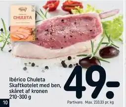 REMA 1000 Ibérico Chuleta Skaftkotelet med ben, skåret af kronen 210-300 g tilbud