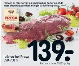 REMA 1000 Ibérico hel Presa 550-750 g tilbud