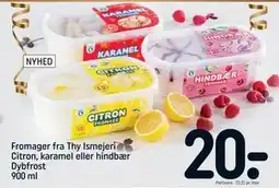 REMA 1000 Fromager fra Thy Ismejeri Citron, karamel eller hindbær Dybfrost 900 ml tilbud