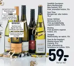 REMA 1000 Sandhills Sauvignon Blanc Marlborough New Zealand, 75 cl Frisk, aromatisk hvidvin, 13% tilbud