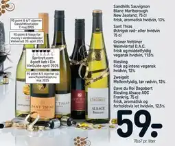 REMA 1000 Sant Thias Østrigsk rød- eller hvidvin 75 cl Riesling Frisk og intens vegansk hvidvin, 12% tilbud