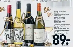 REMA 1000 Kung Fu Girl Pinot Noir USA, 75 cl Forholdsvis fyldig og intens rødvin, 13.5% tilbud