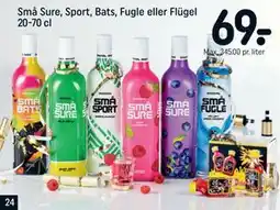 REMA 1000 Små Sure, Sport, Bats, Fugle eller Flügel 20-70 cl tilbud