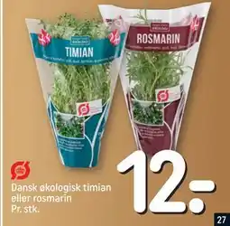 REMA 1000 Dansk økologisk timian eller rosmarin Pr. stk tilbud