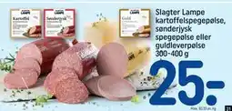 REMA 1000 Slagter Lampe kartoffelspegepølse, sønderjysk spegepølse eller guldleverpølse tilbud
