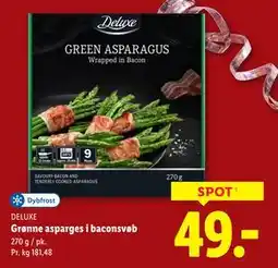 Lidl Grønne asparges i baconsvøb tilbud