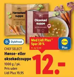Lidl Hønse- eller oksekødssuppe tilbud