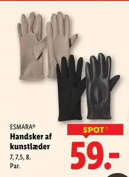 Lidl Handsker af kunstlæder tilbud