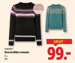 Lidl Grovstrikket sweater tilbud