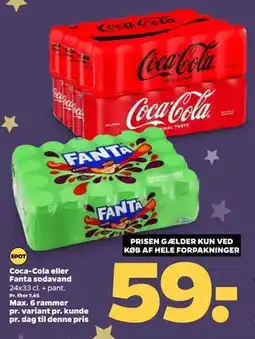 Netto Coca-Cola eller Fanta sodavand tilbud