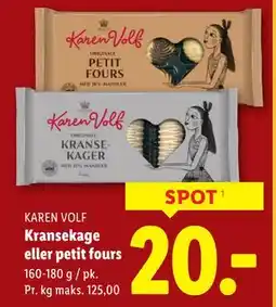 Lidl Kransekage eller petit fours tilbud