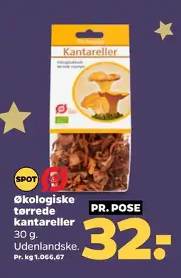 Netto Økologiske tørrede kantareller tilbud