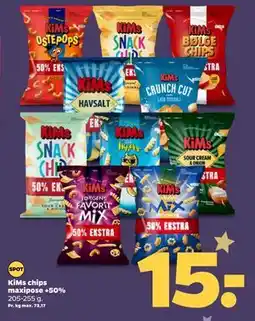 Netto KiMs chips maxipose +50% tilbud