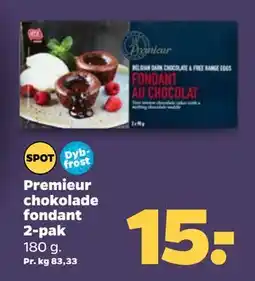 Netto Premieur chokolade fondant 2-pak tilbud