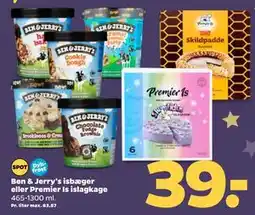 Netto Ben & Jerry's isbæger eller Premier Is islagkage tilbud