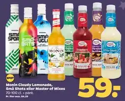 Netto Monin Cloudy Lemonade, Små Shots eller Master of Mixes tilbud