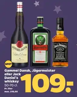 Netto Gammel Dansk, Jägermeister eller Jack Daniel's whiskey tilbud