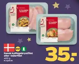 Netto Dansk kyllingebrystfilet eller -inderfilet tilbud