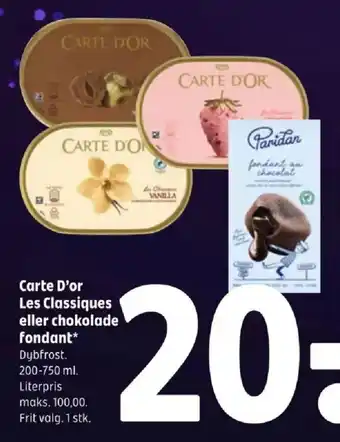 Carte D'or Les Classiques eller chokolade fondant