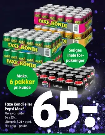 Faxe Kondi eller Pepsi Max