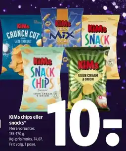 Coop 365 KiMs chips eller snacks tilbud