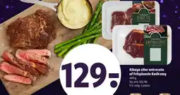 Coop 365 Ribeye eller entrecote af Fritgående Kødkvæg tilbud