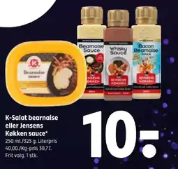 Coop 365 K-Salat bearnaise eller Jensens Køkken sauce tilbud