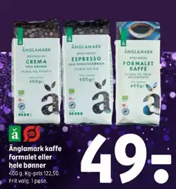 Coop 365 Änglamark kaffe formalet eller hele bønner tilbud