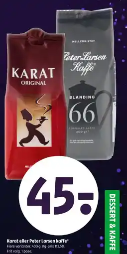 Coop 365 Karat eller Peter Larsen kaffe tilbud