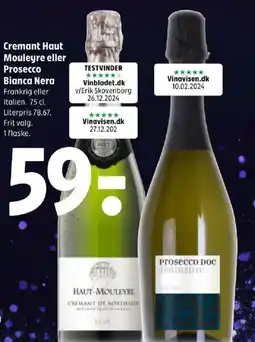 Coop 365 Cremant Haut Mouleyre eller Prosecco Bianca Nera tilbud
