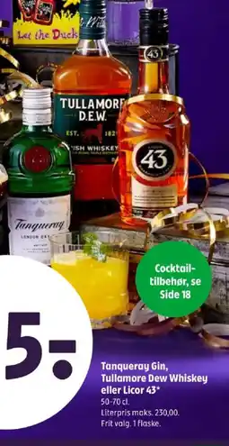 Coop 365 Tanqueray Gin, Tullamore Dew Whiskey eller Licor 43 tilbud