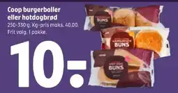 Coop 365 Coop burgerboller eller hotdogbrød tilbud