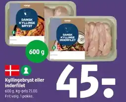 Coop 365 Kyllingebryst eller inderfilet tilbud