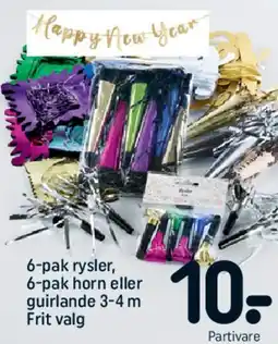 REMA 1000 6-pak rysler, 6-pak horn eller guirlande 3-4 m tilbud