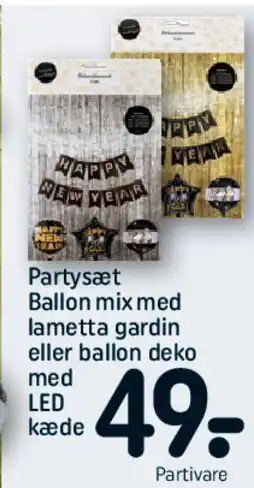 REMA 1000 Happy New Year banner & folieballoner tilbud