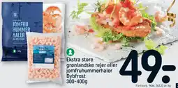 REMA 1000 Ekstra store grønlandske rejer eller jomfruhummerhaler tilbud
