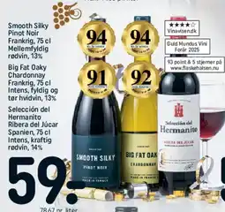 REMA 1000 Assorterede vine: Smooth Silky / Big Fat Oak / Selección del Herminio tilbud