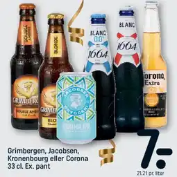REMA 1000 Grimbergen, Jacobsen, Kronenbourg eller Corona tilbud
