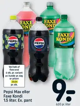 REMA 1000 Pepsi Max eller Faxe Kondi tilbud