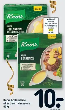REMA 1000 Knorr hollandaise eller bearnaisesauce tilbud