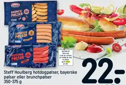 REMA 1000 Steff Houlberg hotdogpølser, bayerske pølser eller brunchpølser tilbud