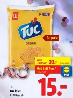 Lidl Tuc kiks (3-pak) tilbud